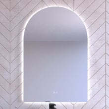 Kyra 900 x 600mm Arched LED Bathroom Mirror